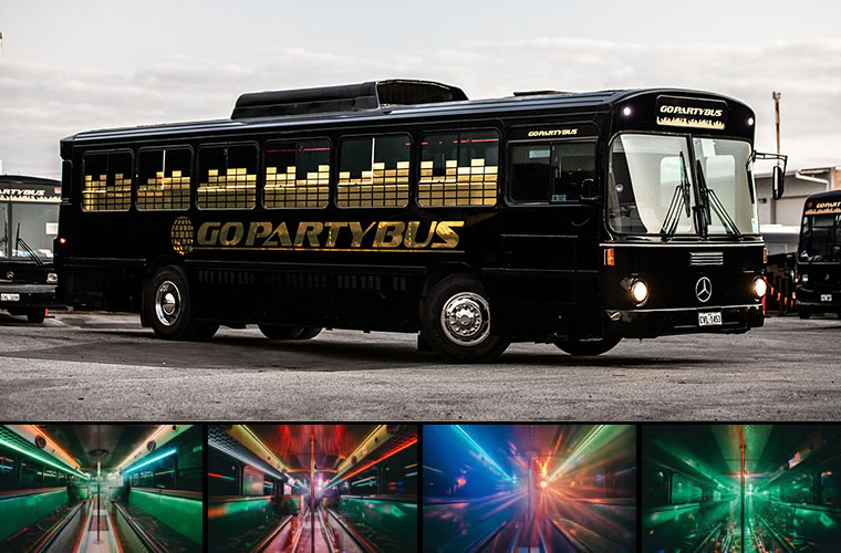 Silver Perth Party Bus